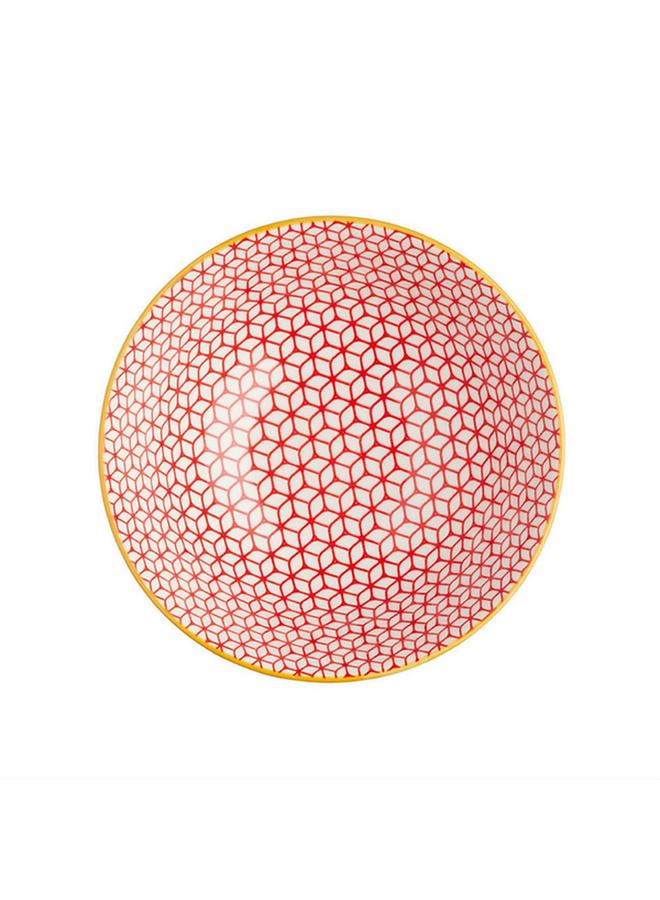 KitchenCraft Geometric Design Food Safe Ceramic Bowl Multicolor 15.7cm KCBOWL06 - Image 3