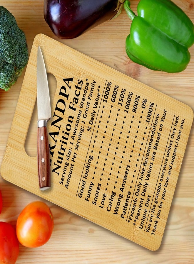 AWDSTN أفضل هدايا الجد من حفيدته وحفيده، لوح تقطيع من الخيزران مع معلومات غذائية، لوح تقديم للمأكولات الجاهزة لتزيين المطبخ، هدية عيد ميلاد للجد - 10 - Image 3
