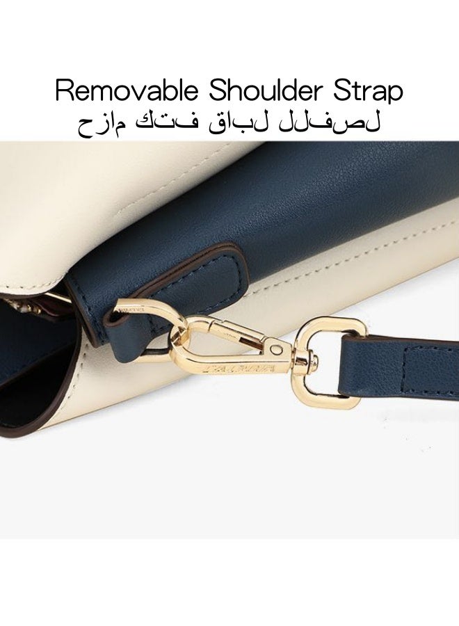 SHABILI Women's Fashion Luxury Shoulder Bags, Ladies Designer Contrast Color Handbag Tote Bags Clutch Bag, Large Capacity PU Leather Crossbody Bag Satchel bag Carry Bag for College Students and Teenagers - Image 3