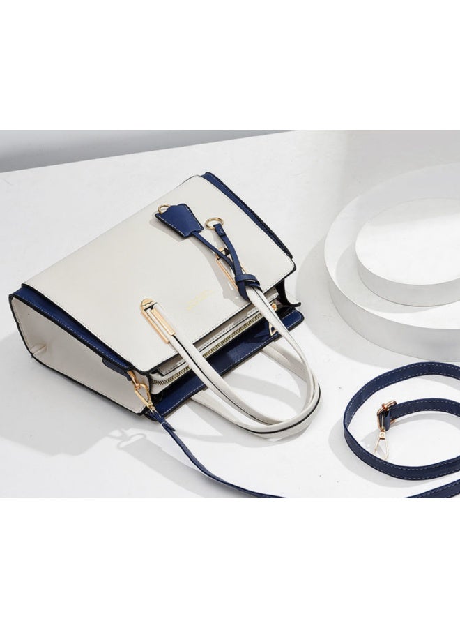 SHABILI Women's Fashion Luxury Shoulder Bags, Ladies Designer Contrast Color Handbag Tote Bags Clutch Bag, Large Capacity PU Leather Crossbody Bag Satchel bag Carry Bag for College Students and Teenagers - Image 2