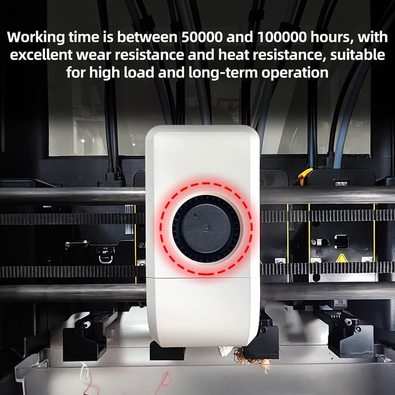 YUEHISY 2Pcs Hotend Cooling Fan Fit U1 3D Printer Print Head Dual Ball Bearing Quiet 5015 Blower - Image 4