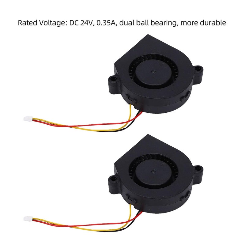 YUEHISY 2Pcs Hotend Cooling Fan Fit U1 3D Printer Print Head Dual Ball Bearing Quiet 5015 Blower - Image 5