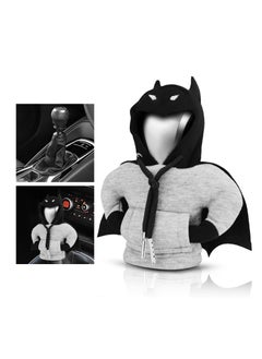 GUDOO Shift Knob Hoodie Car Shift Knob Cover Gear Sweater Gear Stick Hoodie Protector Decoration Auto Interior Accessories (Black)  - Image 1