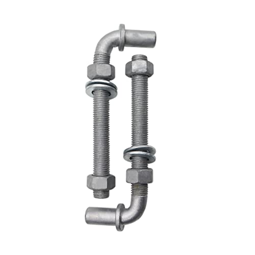 Qlvily 2PCS Qlvily 6" J-Bolt Post Hinge, 5/8" Male Pin J-Bolt Hinge, Nuts Included - Image 5