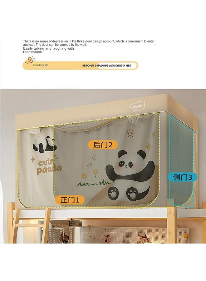Bluejw Strong Shading Bed Curtain Student Dormitory Room Color Mosquito Net Integrated 2 M Long Upper And Lower Bunk Universal 90x 200 Uncoated - Image 3