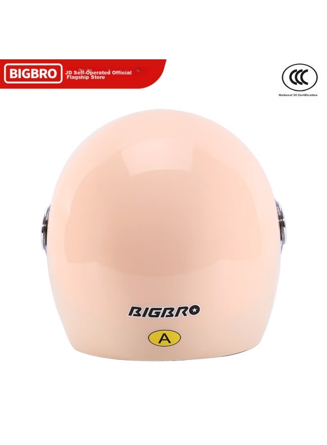 Bigbro Ky163 3c Motorcycle Helmet, Winter Warmth, For Men And Women, Electric Scooter, All-season Universal Half Helmet, Khaki, One Size Fits All - Image 4