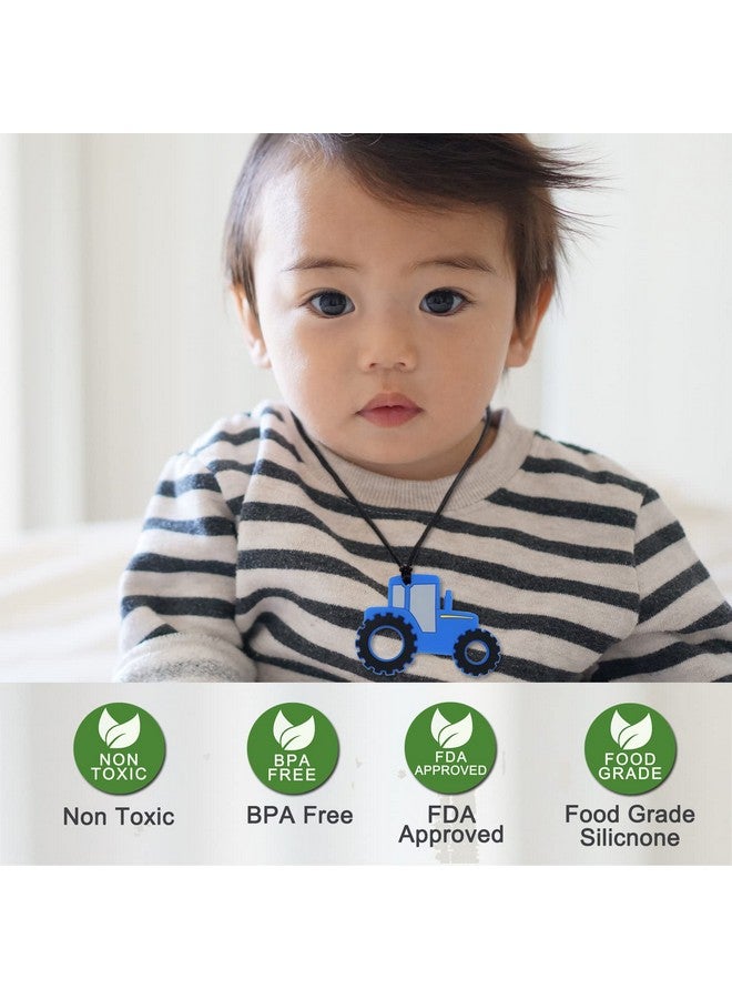 KongNai Chew Necklace For Sensory Kids 5 Pack Chewy Necklaces For Boys And Girls With Autism Adhd Spd And Pica Fidget Necklaces For Adults Chewable Silicone Pendants For Reducing Fidget - Image 3