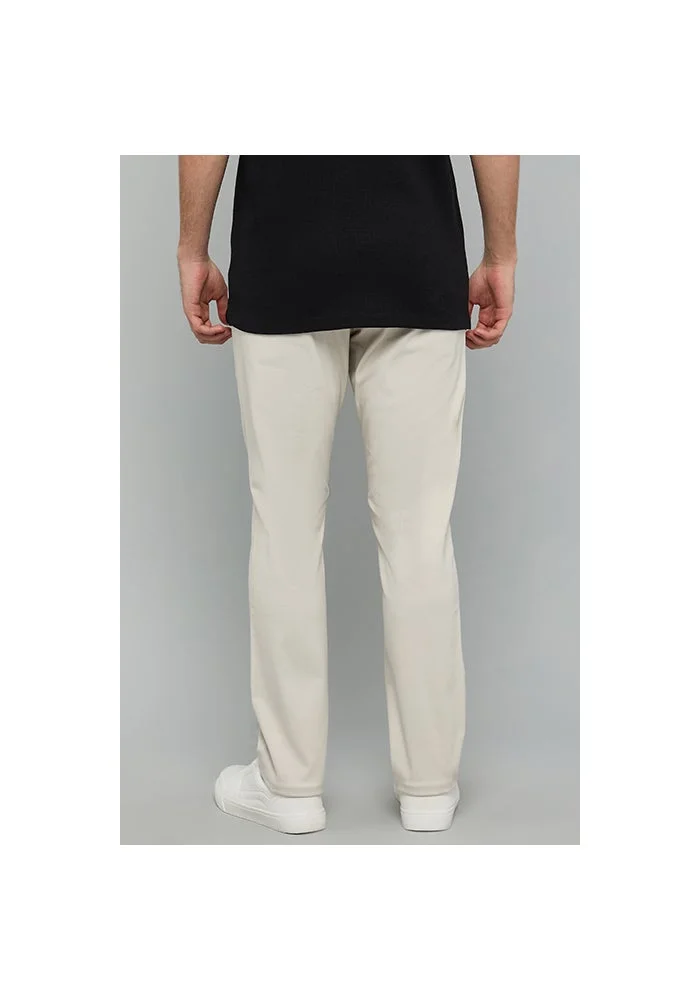 R&b  Solid Slim Fit Pants with Button Closure for Men | Best Price UAE