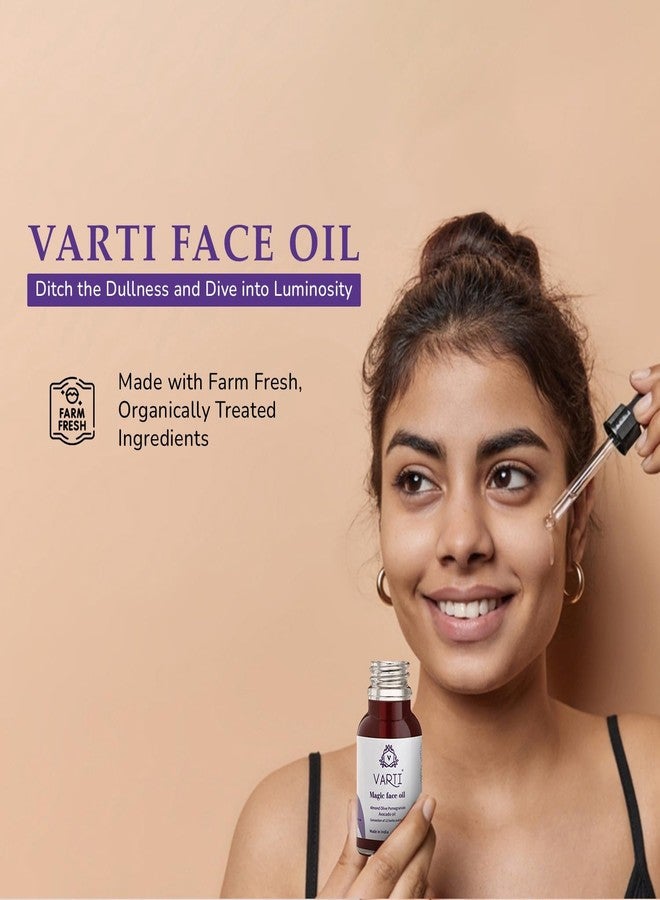 Varti Organic Magic Face Oil 10 ml | Kumkumadi Tailam - Ayurvedic Anti-Aging & Brightening Face Oil with Almond, Olive, Pomegranate & Avocado Oils - Natural, Chemical-Free Skin Revitaliser - Image 5