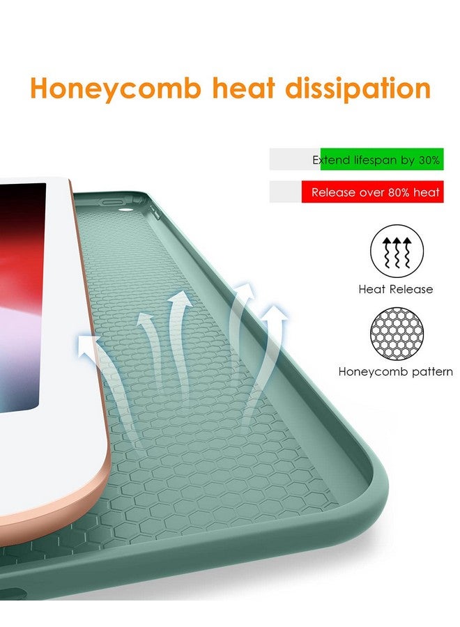 DTTO for iPad Air 2 Case (2014 Released), Ultra Slim Lightweight Smart Case Trifold Stand with Flexible Soft TPU Back Cover for Apple iPad Air 2 (Model A1566/A1567), Midnight Green - Image 5