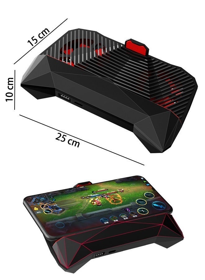 DUNISO Cell Phone Cooler, Mobile Radiator with USB Rechargeable, Fast Cooling Phone Gamepad for Playing Games Watching Videos, Cooler Controller Compatible for Universal iPhone/Android Smartphone - Image 2