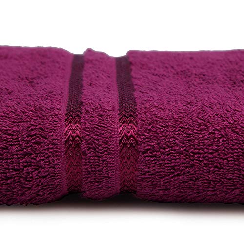 Welspun 100% Cotton Quik Dry Bath Towel | High Absorbency Super Soft, Fast Drying Towels for Bath | 380 GSM Large Size 1 Piece Bath Towel for Men and Women | Sized 70cm X 150cm, Magenta - Image 5