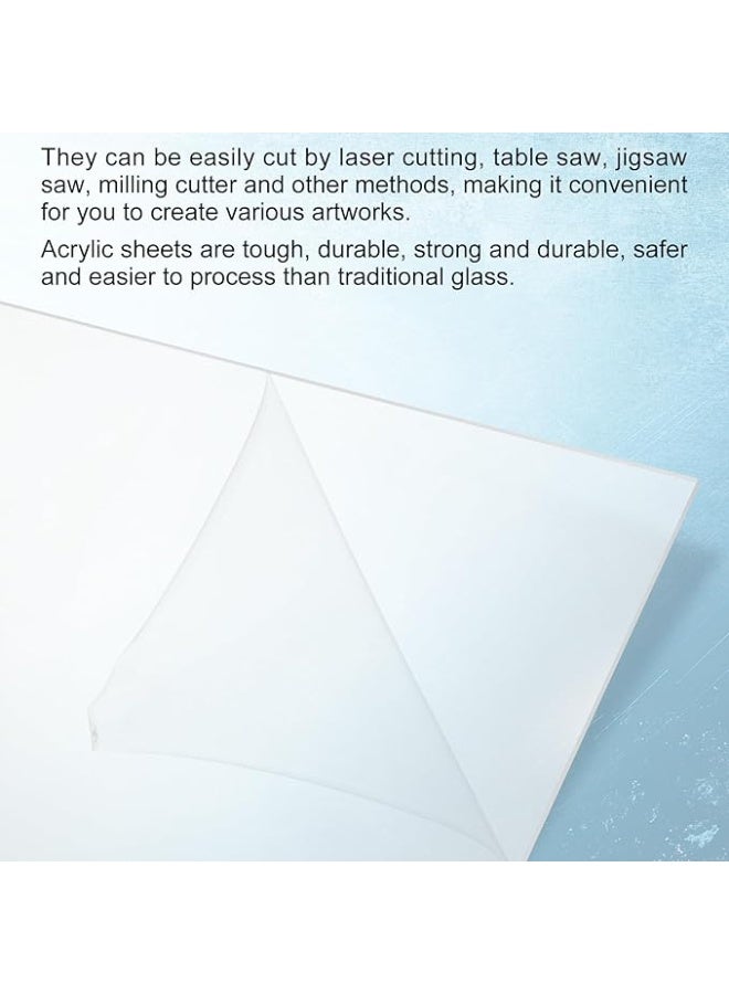 Slasa SLASA Pack of 2 Acrylic Panels 11 x 14 Inches, 0.1 Inch Thick Clear Plastic Panels Acrylic Sheet for Wall Crafts Photo Frame Display Projects Signs, Art Projects - Image 5