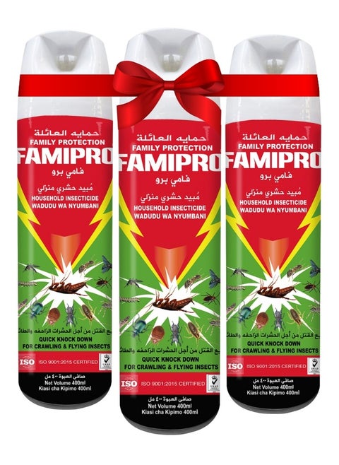Insect Killer Green 3x400ml - Effective Indoor and Outdoor Pest Control