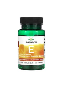 SWANSON Natural Vitamin E, 134.2 mg, 100 Softgels 
