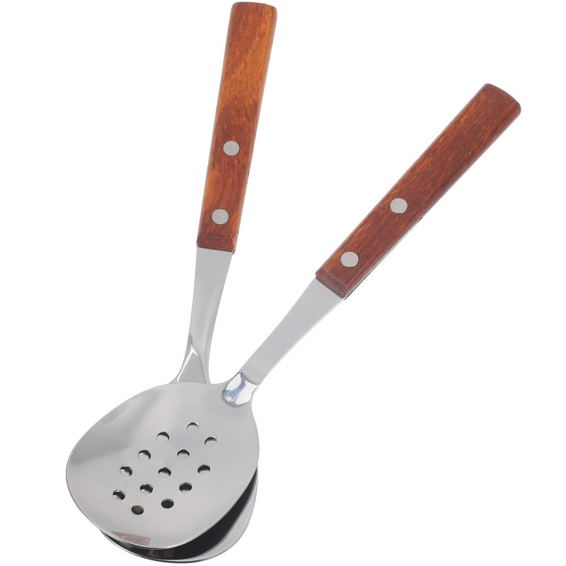 2 Sets Buffet Serving Spoon Food Serving Spoon Kitchen Slotted Spoon Kitchen Accessory - Image 4