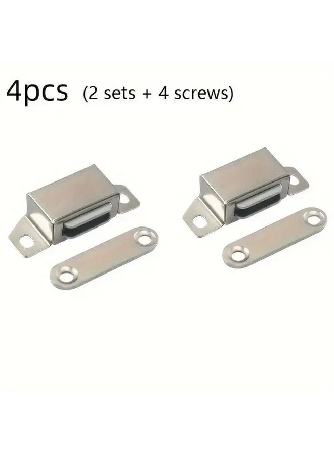4pcs 304 Stainless Steel Magnetic Cabinet Magnets Anti Collision Door Catch Latch Hardware Set - Image 3