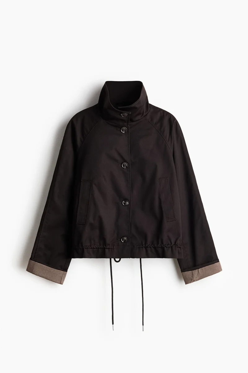 H&M Funnel-collar twill jacket