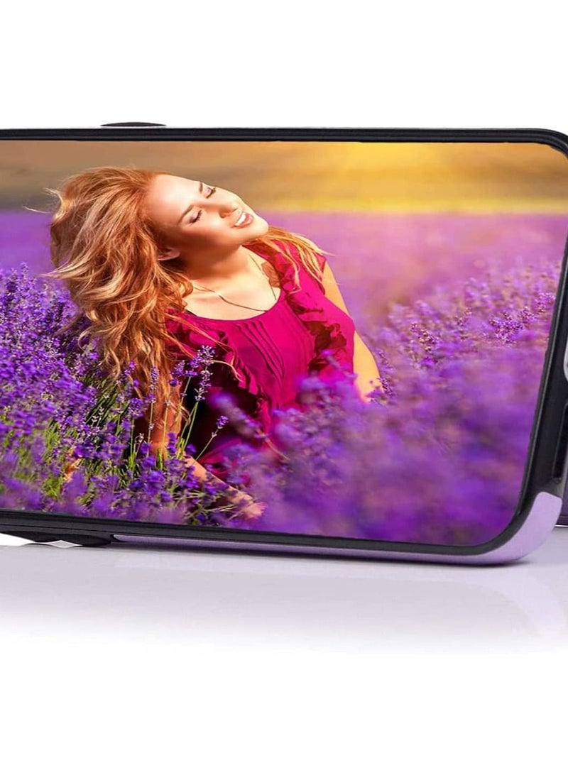 Y&D Case Compatible with iPhone 11 Pro[5.8 inch,2019 Release], Wallet for Women and Girls Card Holder Embossed Butterfly Flower Premium PU Leather Flip Cover Case- Purple - Image 3