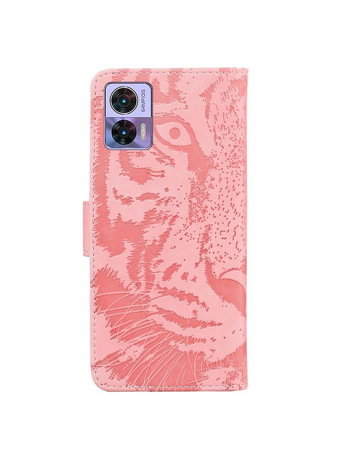 S-TOP Case For Motorola Edge 30 Neo / Edge 30 Lite Tiger Embossing Pattern Flip Leather Phone Case - Image 3