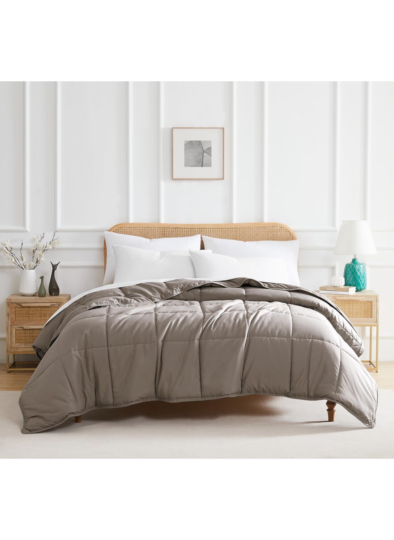 Southshore Fine Living, Inc. Southshore Fine Living Inc Queen Comforter Full Size Bedding Comforters Fluffy Down Alternative Taupe Comforter Queen SizeFull Pet Hair Resistant Bedding Machine Washable Dark Taupe 