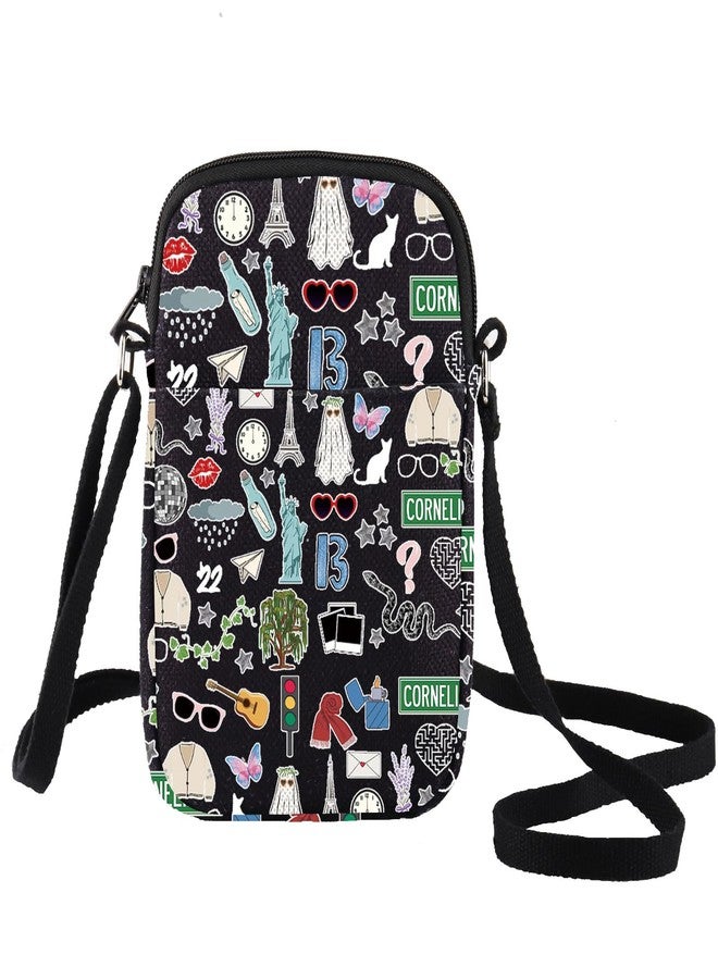 LEVLO Singer Album Crossbody Bag Singer Tour fans Gift Song Concert Shoulder Bag Singer Song Merchandise (13 22 C Black) - Image 1