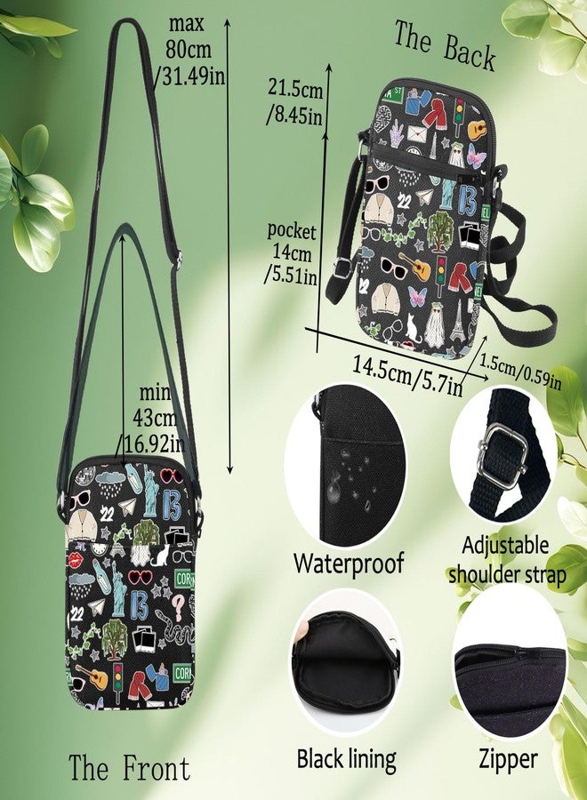 LEVLO Singer Album Crossbody Bag Singer Tour fans Gift Song Concert Shoulder Bag Singer Song Merchandise (13 22 C Black) - Image 2