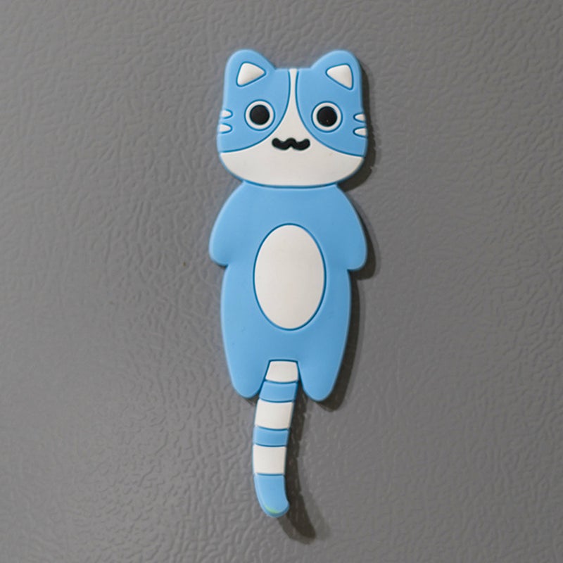 1PC Colorful Cat Hook Lovely Cat Fridge Multi-purpose Fridge Hook Household Decor for Home (Sky- ) - Image 4