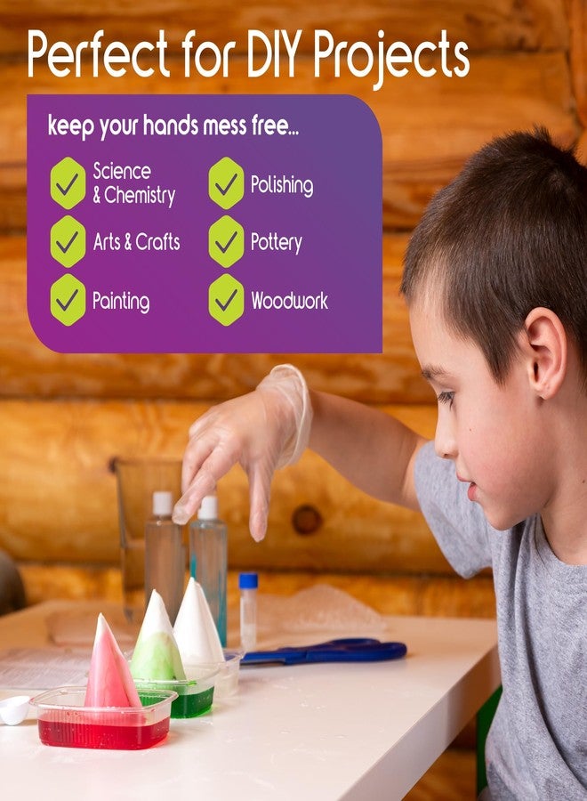 Inspire Exam Medical Clear Vinyl Disposable Gloves - Latex Free for Cleaning, Food Prep (100, Large) - Image 4