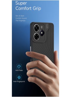 Gear4 Realme C61 / Realme C63 4G 2024 Gear4 Series Soft Liquid Silicone With Wavey Texture Case Cover - Black  - Image 2