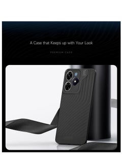 Gear4 Realme C61 / Realme C63 4G 2024 Gear4 Series Soft Liquid Silicone With Wavey Texture Case Cover - Black  - Image 3
