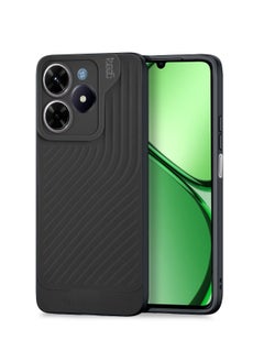 Gear4 Realme C61 / Realme C63 4G 2024 Gear4 Series Soft Liquid Silicone With Wavey Texture Case Cover - Black  - Image 1