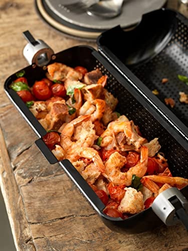 Everdure Rotisserie Grill Basket with Clip Locks, Non-Stick Food Grade Tumbler, Round Basket, Fits Standard Rotisserie Grills with 5/16” or 5/8” Square Spit Rods, Great for Meat and Vegetables - Image 5