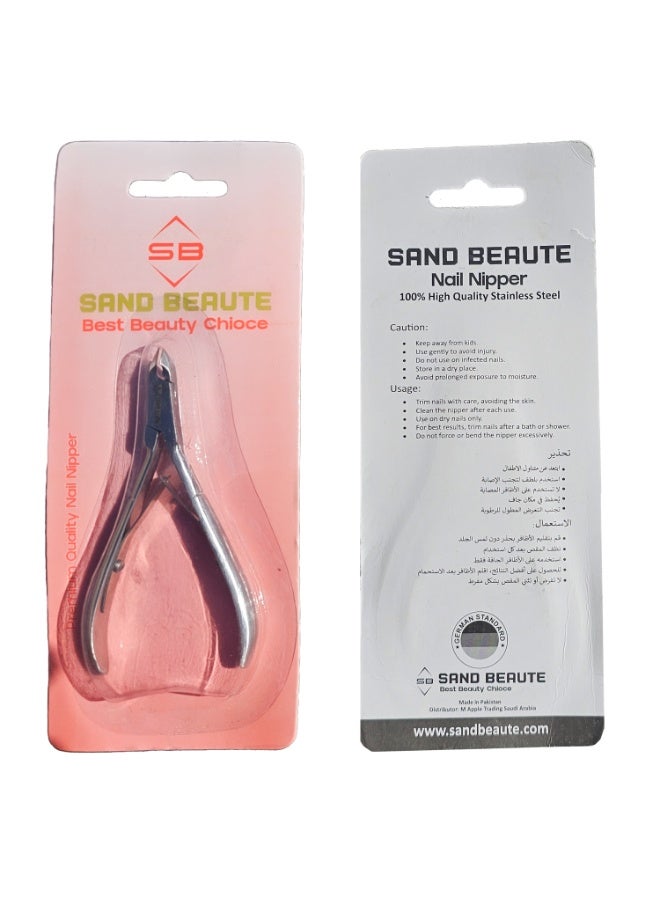 SB Sand Beaute Pro Grade Cuticle Nipper – Stainless Steel, Double Spring, Precision Manicure Tool - Image 1