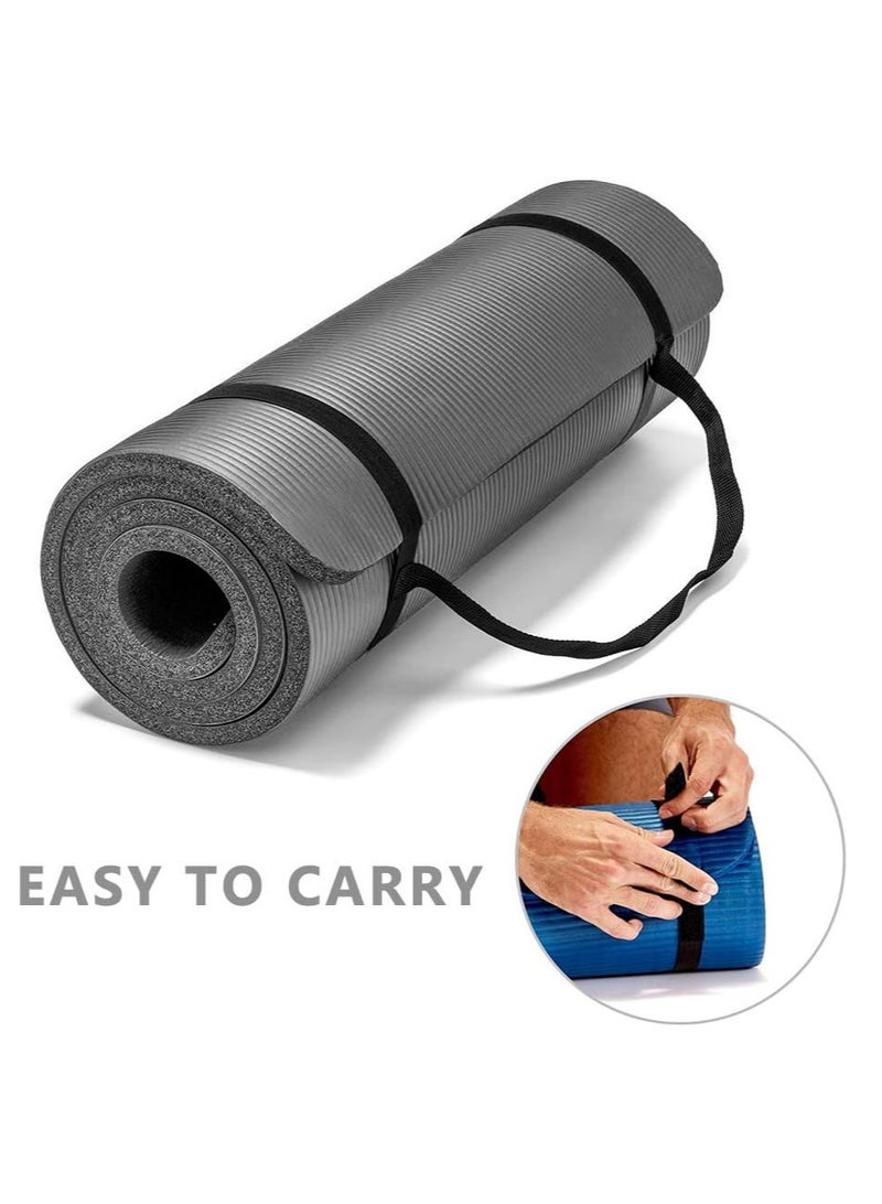 بريمو بلس بساط تمارين مقاوم للتمزق مع شريط للحمل 60x10سم - Image 3