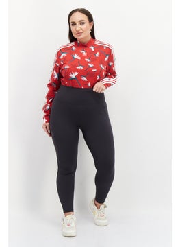 adidas Originals Women Plus Size Brand Logo Bodysuit, Red Combo  - Image 3