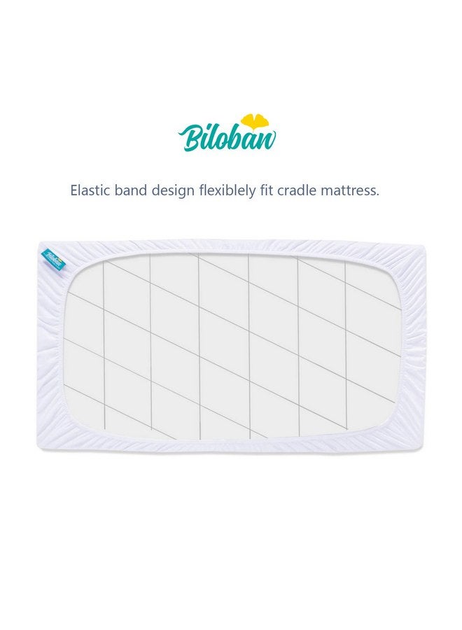 Biloban Cradle Bassinet Mattress Pad Cover for 36" × 18" Standard Cradle Mattress, Ultra Soft Microfiber Surface and Extra Waterproof Layer, Washer & Dryer Friendly - Image 4