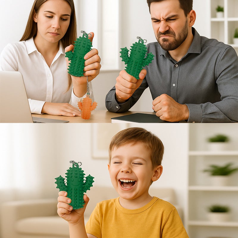 New Silicone Cactus Squishy Sensory Toy Stress Relief Gift - Image 2