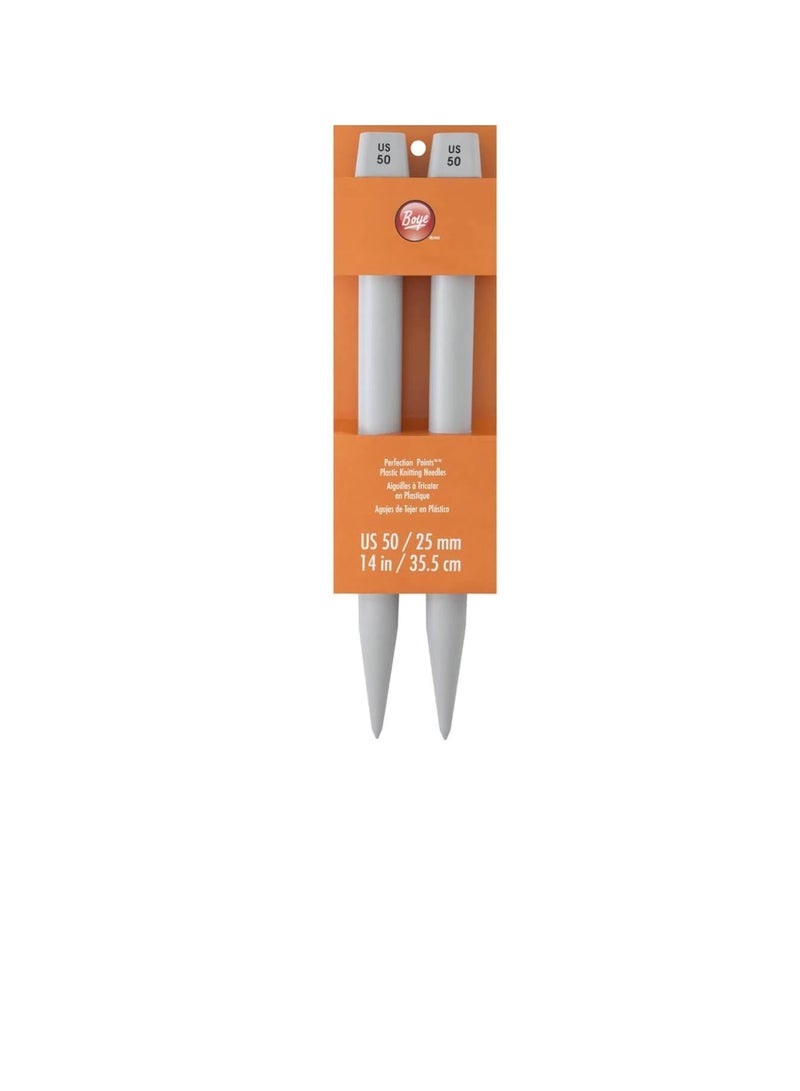 Boye Jumbo Plastic Knitting Needles 14in Size 50/25mm - Image 3