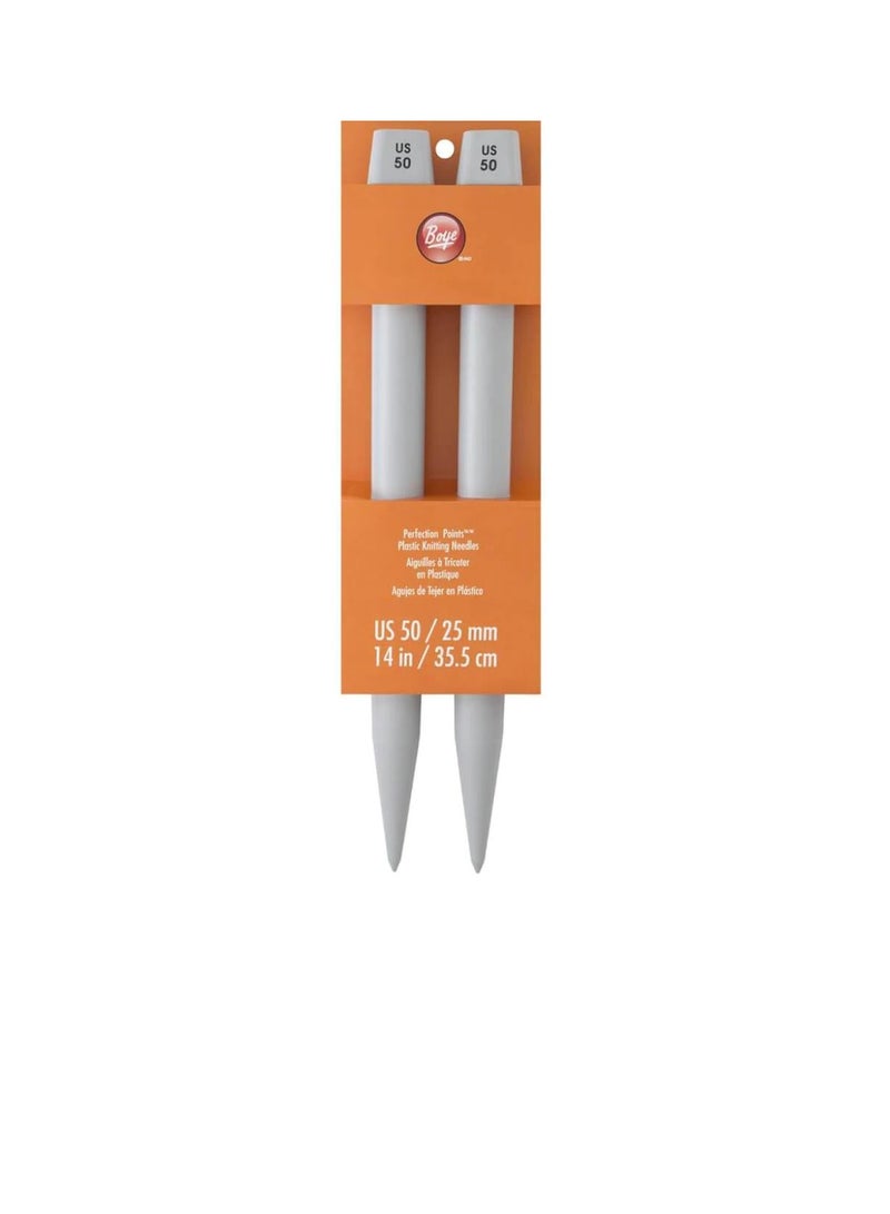 Boye Jumbo Plastic Knitting Needles 14in Size 50/25mm - Image 2