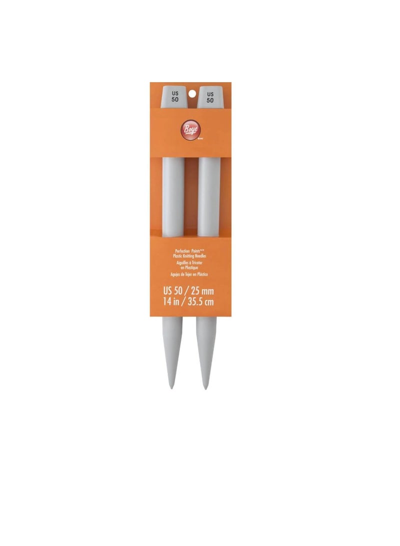 Boye Jumbo Plastic Knitting Needles 14in Size 50/25mm - Image 1