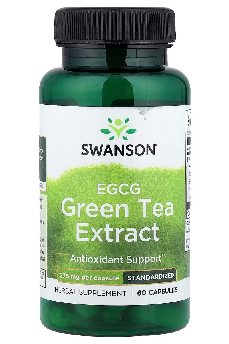 Swanson, ECGC Green Tea Extract, Standardized, 275 mg, 60 Capsules