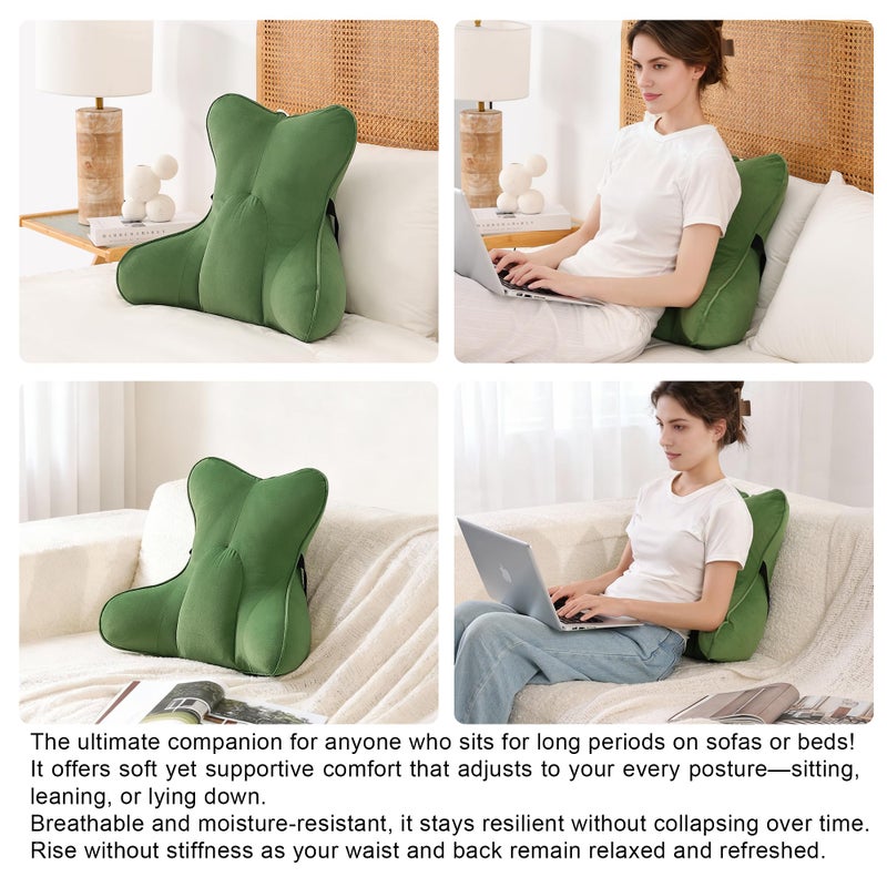 Ailuteie Lumbar Support Pillow(Pat. Pend) for Lower Back Pain Relief â€“ Multi-Functional Ergonomic Lumbar Cushion, Reading Pillow for Office Chair, Car Seat & Sofa,Olive Green - Image 5