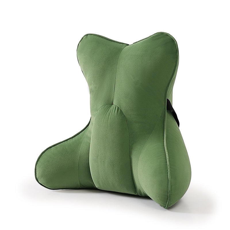 Ailuteie Lumbar Support Pillow(Pat. Pend) for Lower Back Pain Relief â€“ Multi-Functional Ergonomic Lumbar Cushion, Reading Pillow for Office Chair, Car Seat & Sofa,Olive Green - Image 1