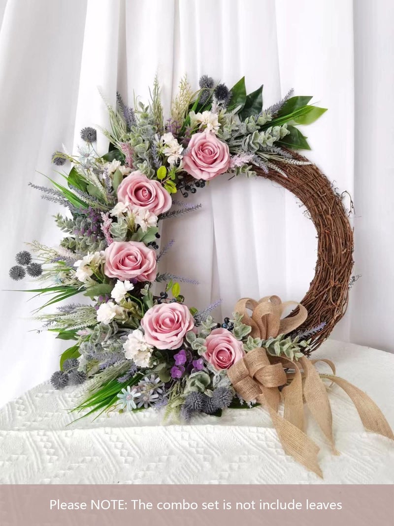 FACINOC Roses Artificial Flowers Pink Bouquets Box Set for DIY Bridal Wedding Shower Decorations Fake Floral Arrangements for Party Table Centerpieces Home Decor Indoor Outdoor Dusty Blush 19pcs - Image 5