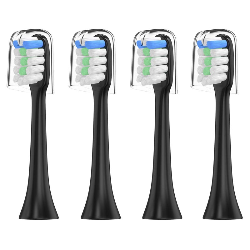WuYan 4 Pack Toothbrush Heads for Xiaomi Deep Cleaning Automatic Electric Sonic Replacement Tooth Brush for Soocare X3 Electric toothbrushes with Travel Caps
