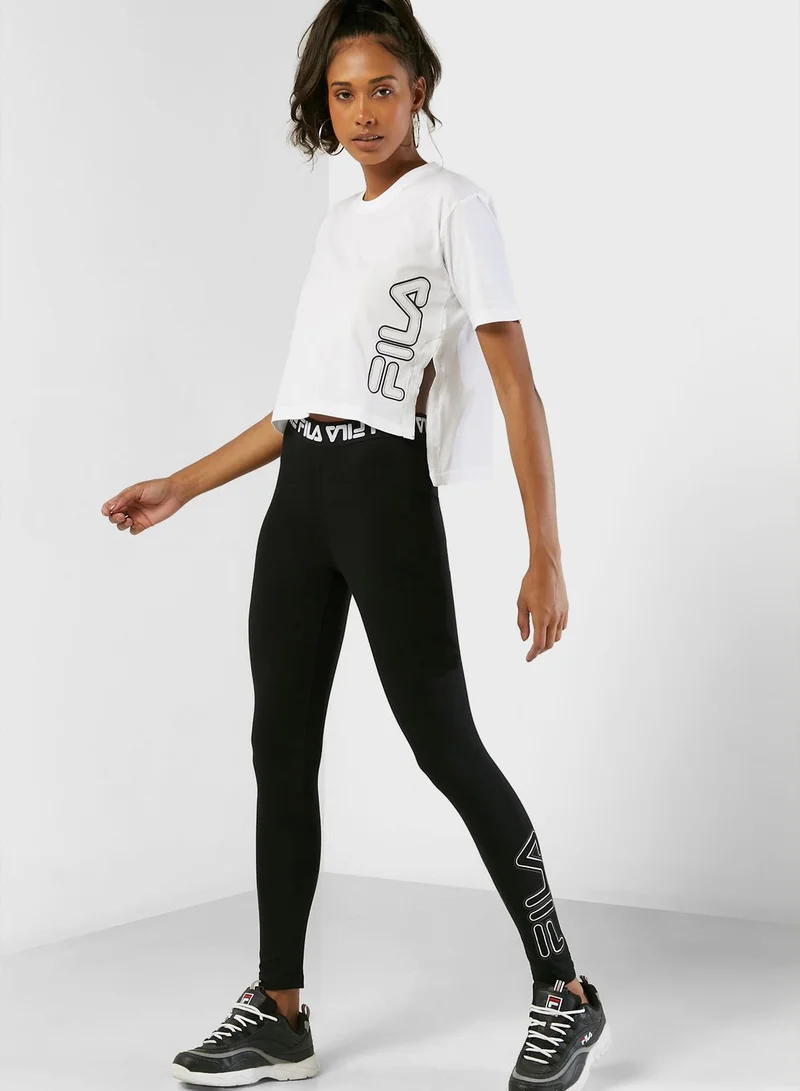 FILA Logo Tape Waist Leggings