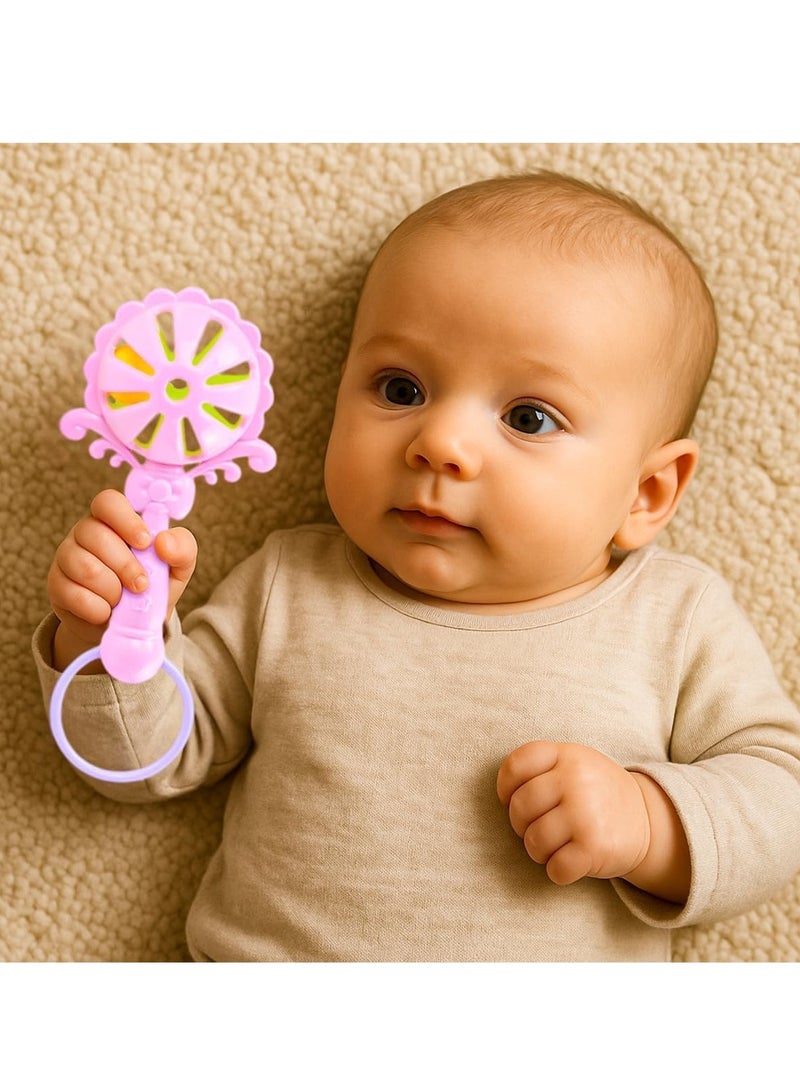 مجموعة خشخيشة للأطفال مكونة من 7 قطع من المطاط الناعم الحسي للاطفال الرضع وحديثي الولادة لون (رمادي) - Image 2