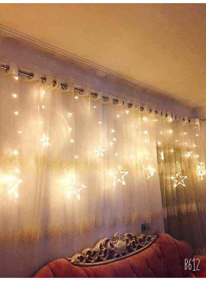 Star and Crescent Curtain Ramadan Decoration - 4 Meters, 231mm x 217mm x 92mm - Image 3