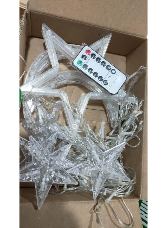 Star and Crescent Curtain Ramadan Decoration - 4 Meters, 231mm x 217mm x 92mm - Image 2